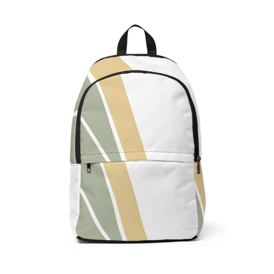 Fashion Backpack Waterproof Green Abstract Geometric Pattern