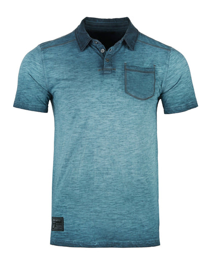 ZIMEGO Mens Short Sleeve Oil Wash Vintage Button Henley Pocket Polo T-Shirt